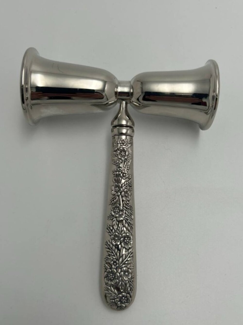 Vintage Silverplated Double Bar Jigger with Ornate Handle 🍸✨